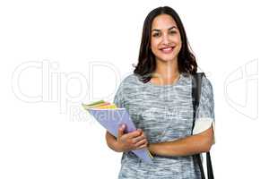 Close-up of woman holding books