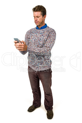 Man using mobile phone