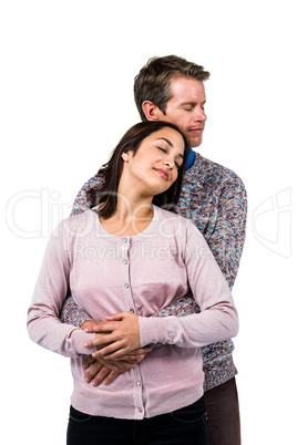 Close-up of romantic couple hugging Close-up of romantic couple hugging