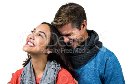 Close-up of smiling couple