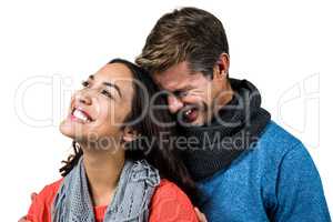 Close-up of smiling couple