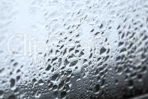 Closeup of humidity at a window
