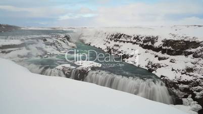 Time lapse of waterfall Gullfoss, Iceland