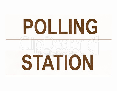 Polling station vintage