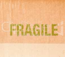 Fragile corrugated cardboard vintage