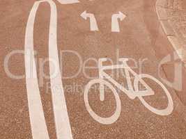 Bike lane sign vintage