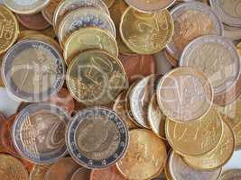 Euro coins background