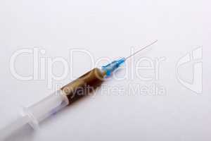 Medical plastic syringe