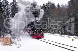 Brockenbahn Winter - Brocken railway in winter 01