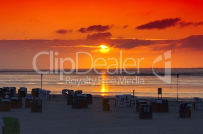 Nordsee Sonnenuntergang - North Sea sunset 01