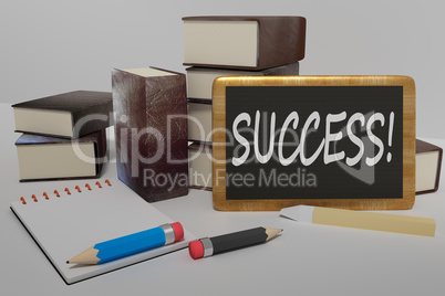 School board with inscription, SUCCESS, illustration