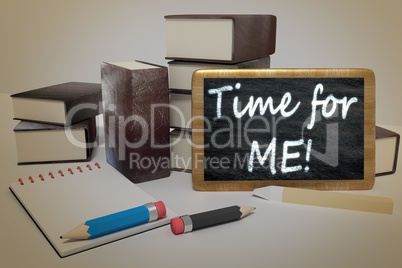School board with inscription, Time for ME, illustration