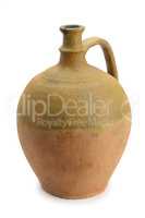 clay jug isolated on white