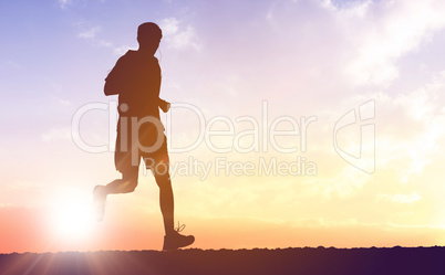 Silhouette of fit person