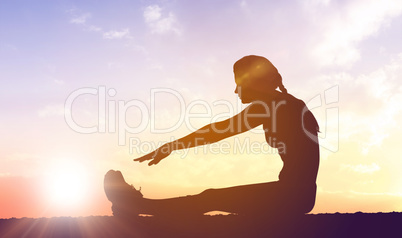 Silhouette of fit person