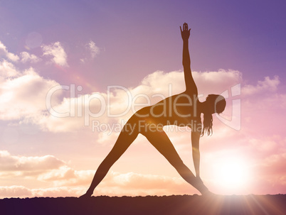 Silhouette of fit person