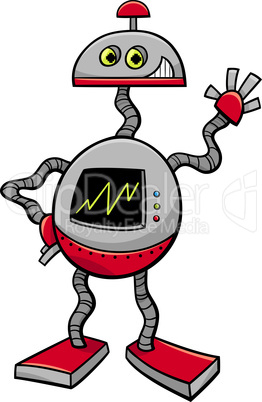 robot or droid cartoon illustration
