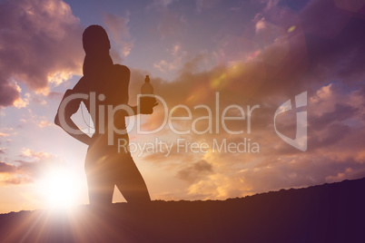 Silhouette of fit person