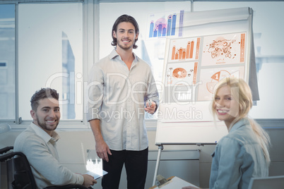 Composite image of global business interface