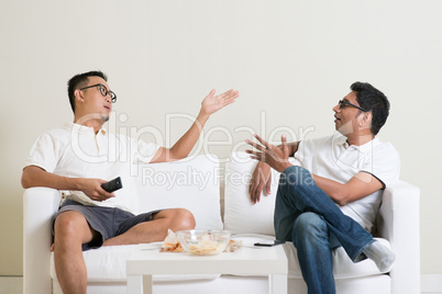 Male friends arguing