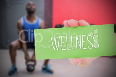 Wellness against people background