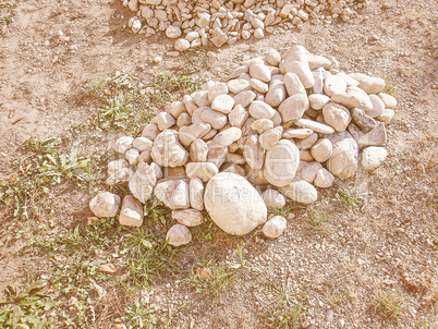 Heap of stones vintage