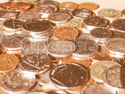 Pound coins vintage