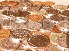 Pound coins vintage