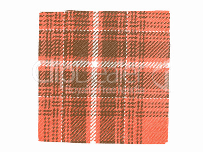 Tartan fabric sample vintage