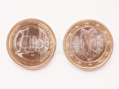 Irish 1 Euro coin vintage