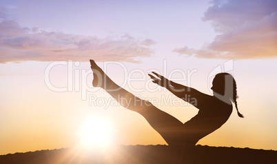 Silhouette of fit person