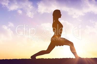 Silhouette of fit person