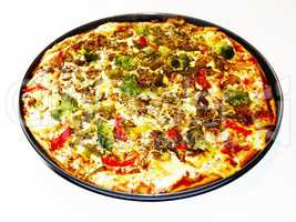 fertige runde pizza vegetarisch
