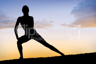 Silhouette of fit person