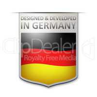 designed and developed in germany badge