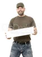 bearded man white board