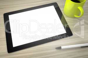 tablet pc at the table