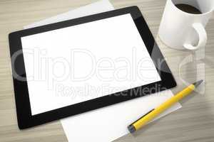 tablet pc at the table