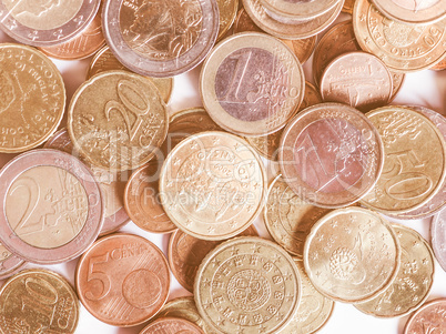 Euro coins vintage