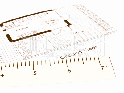 Technical drawing vintage