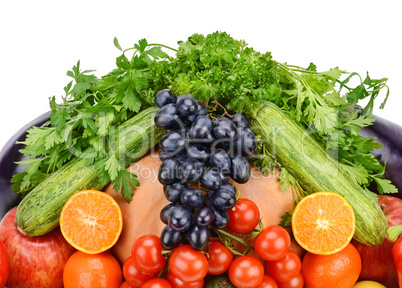 fruit and vegetable isolated on white background