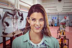 Composite image of pretty girl smiling