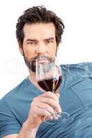 man with wine glass