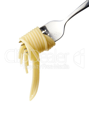 Close up of a silver fork with spaghetti