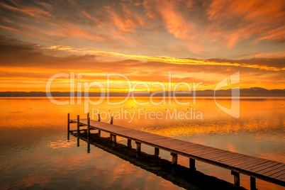 Starnberg Lake in Germany Sunrise