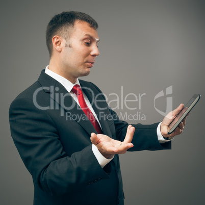 business man with tablet pc