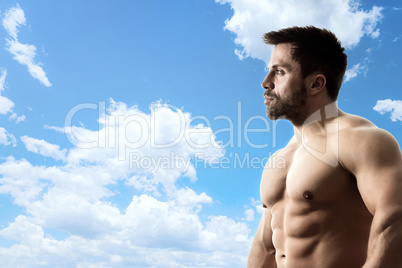 blue sky bodybuilder