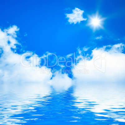 blue sky ocean blue sky ocean