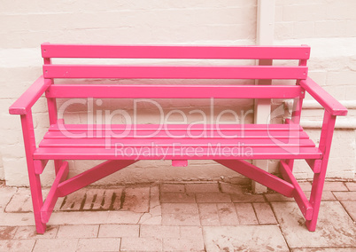 Pink bench vintage