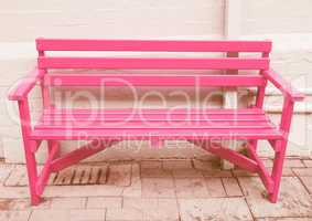 Pink bench vintage